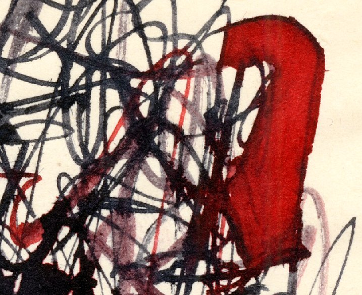 Encre sur papier (d&eacute;tail) - Non dat&eacute; &copy;