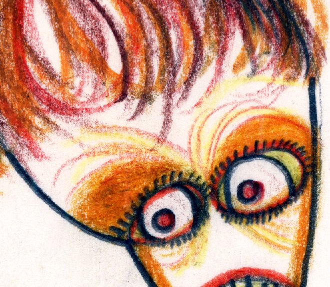 Crayon sur papier (d&eacute;tail) - 21 f&eacute;vrier 1994 &copy;